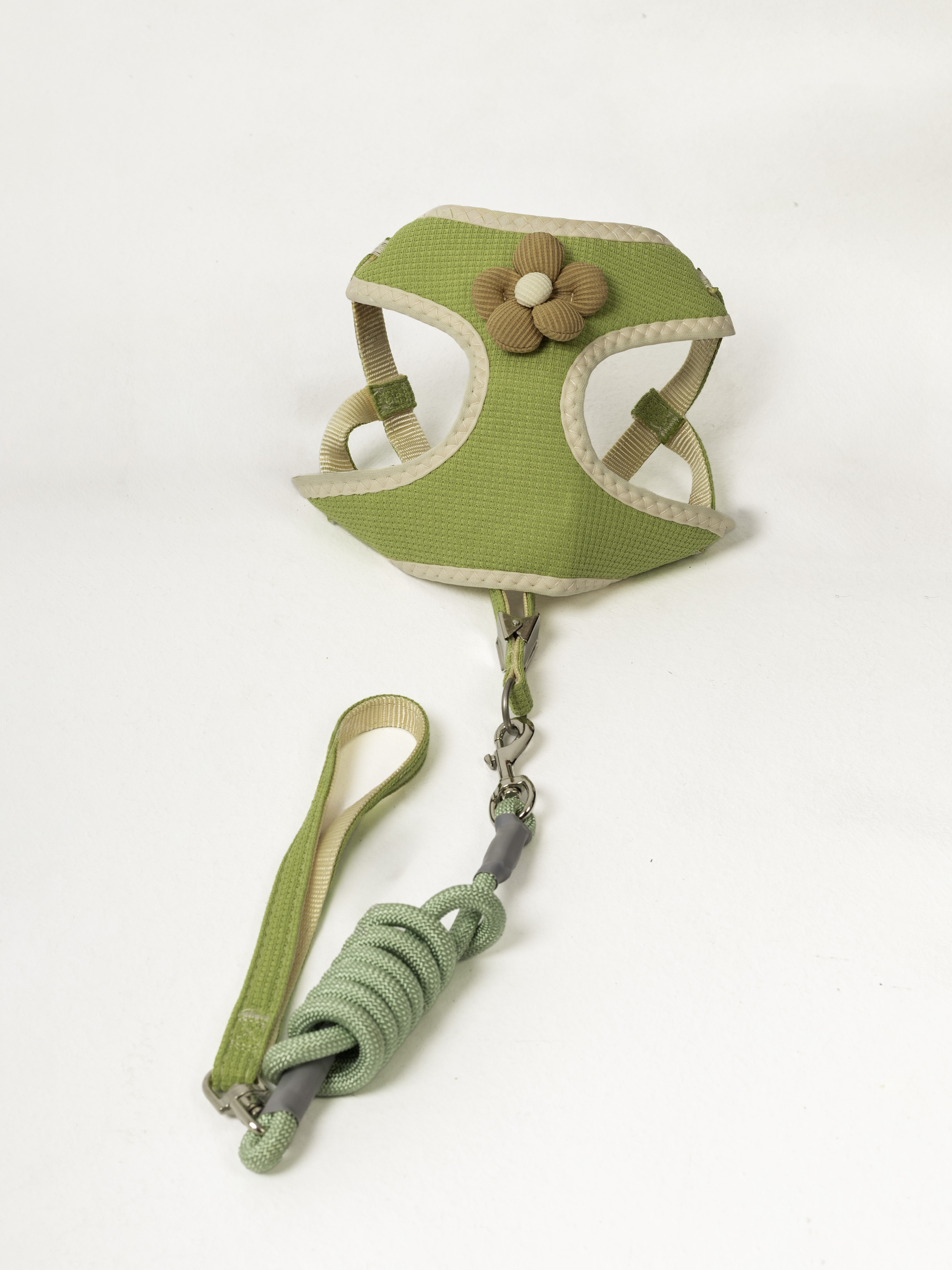 CUTE harness & leash WITH FLOWER 3